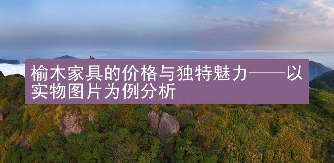 榆木家具的价格与独特魅力——以实物图片为例分析