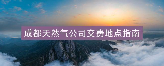 成都天然气公司交费地点指南