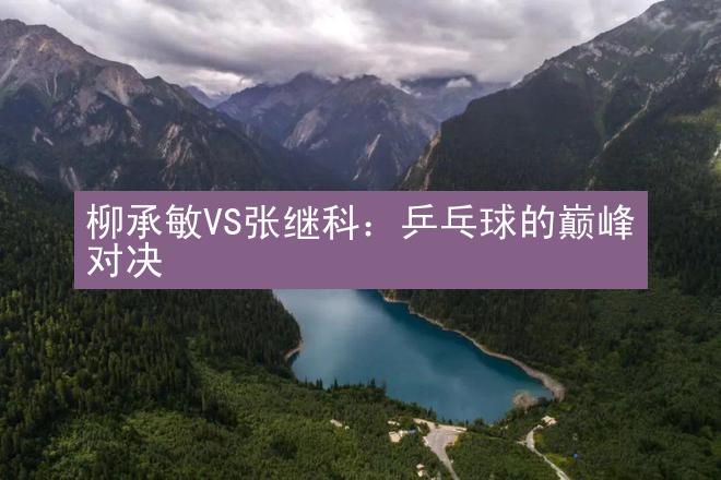 柳承敏VS张继科：乒乓球的巅峰对决