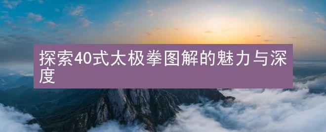 探索40式太极拳图解的魅力与深度